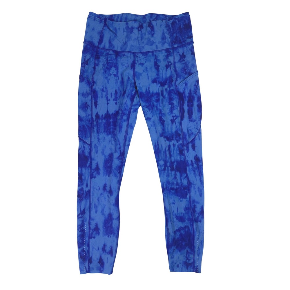 Lululemon Fast and Free Tight II 25" *Game Day Game Day Blue Multi size‎ 8.